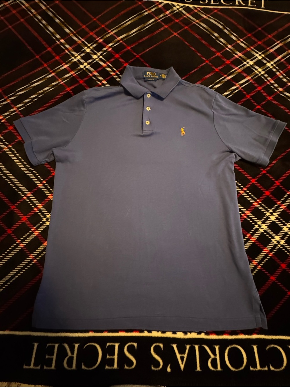 Polo by Ralph Lauren Blue Short-Sleeve Polo with Yellow Pony